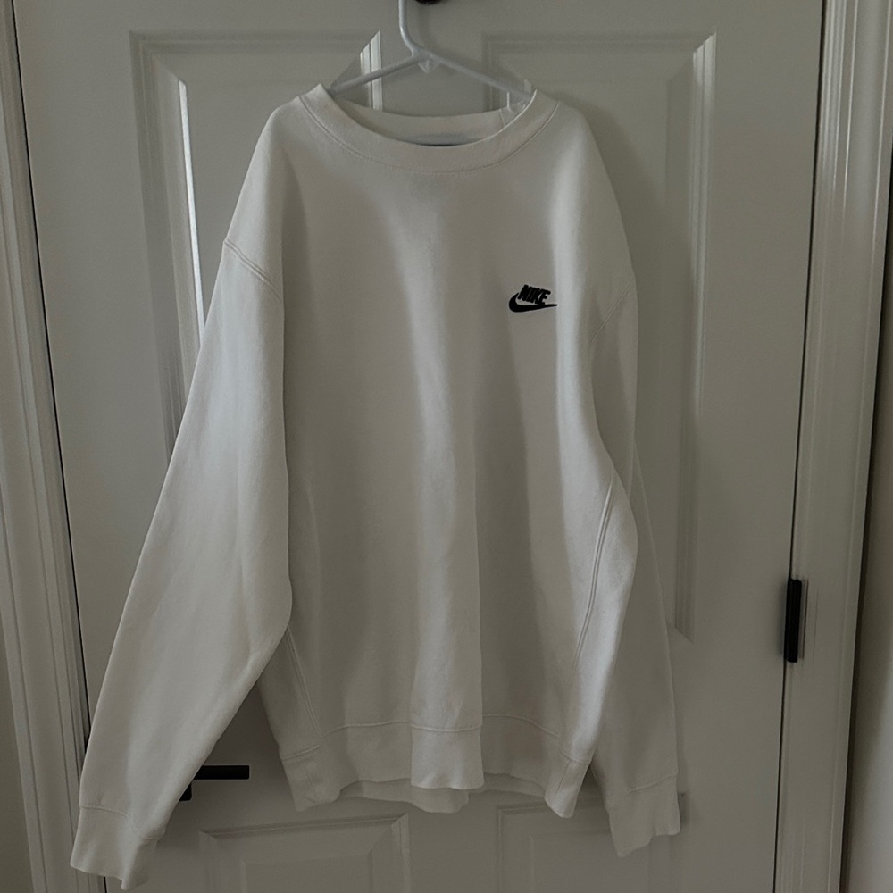 Nike Men's Classic White Crewneck Sweater